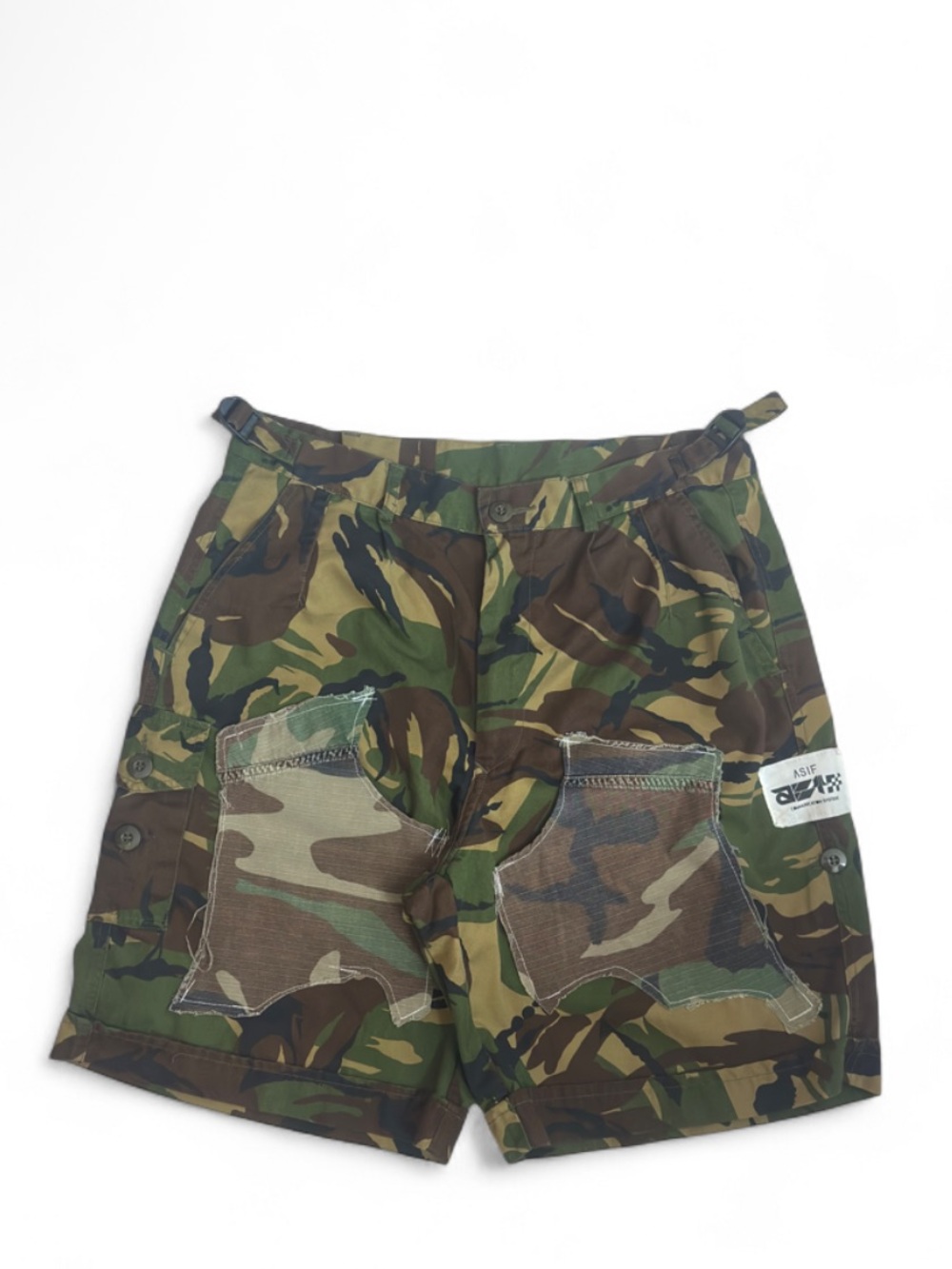 ASIF Camouflage 9in. Inseam Camo Cargo Shorts Size Waist 32”